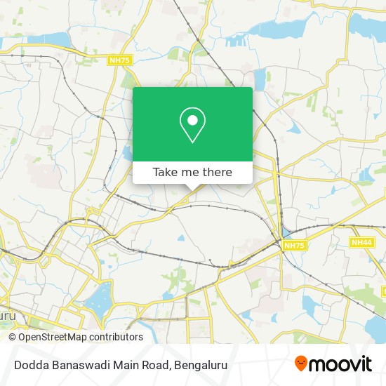 Dodda Banaswadi Main Road map