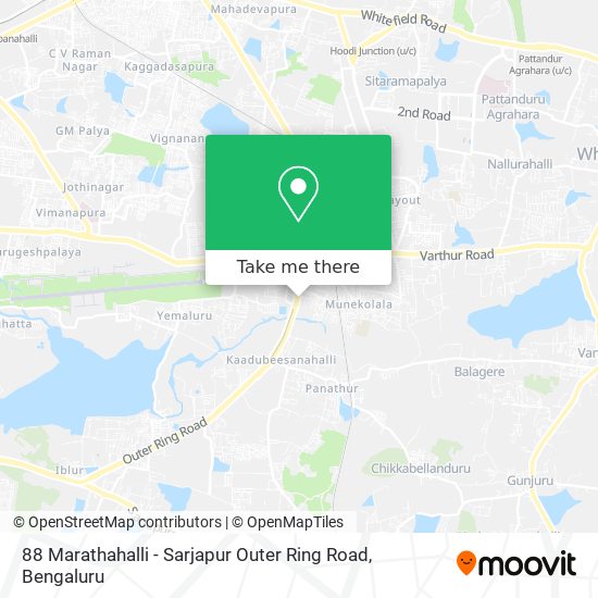 88 Marathahalli - Sarjapur Outer Ring Road map