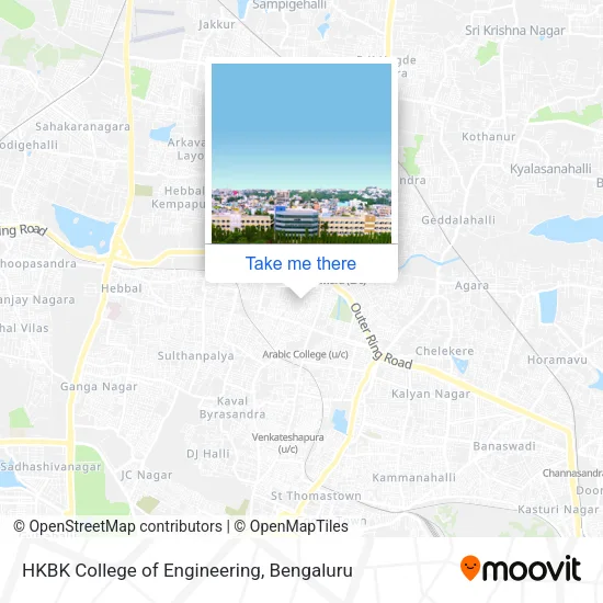 HKBK College of Engineering map