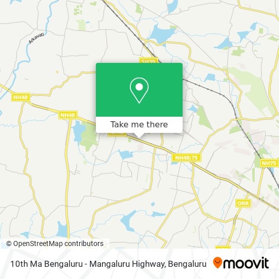 10th Ma Bengaluru - Mangaluru Highway map
