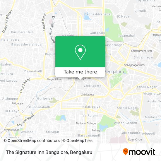 The Signature Inn Bangalore map
