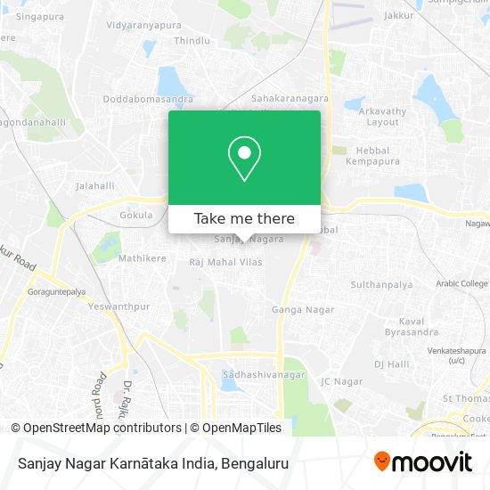 Sanjay Nagar Karnātaka India map