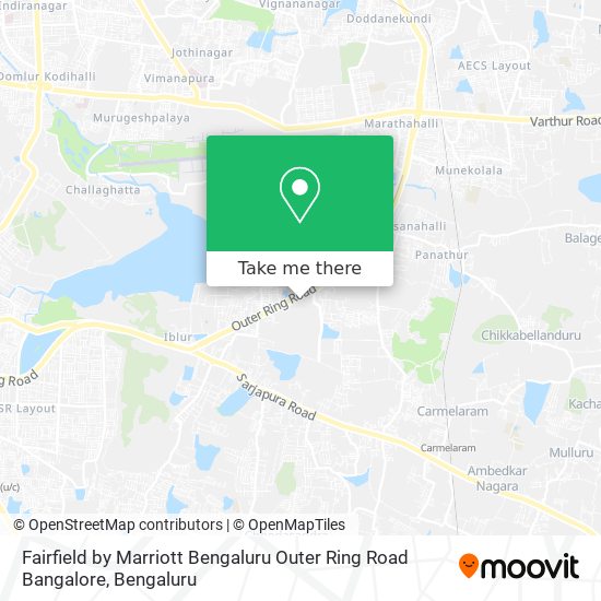 Fairfield by Marriott Bengaluru Outer Ring Road Bangalore map