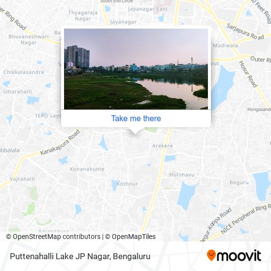 Puttenahalli Lake JP Nagar map