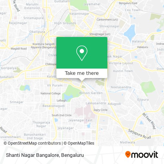 Shanti Nagar Bangalore map