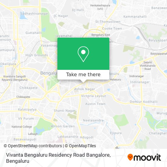 Vivanta Bengaluru Residency Road Bangalore map