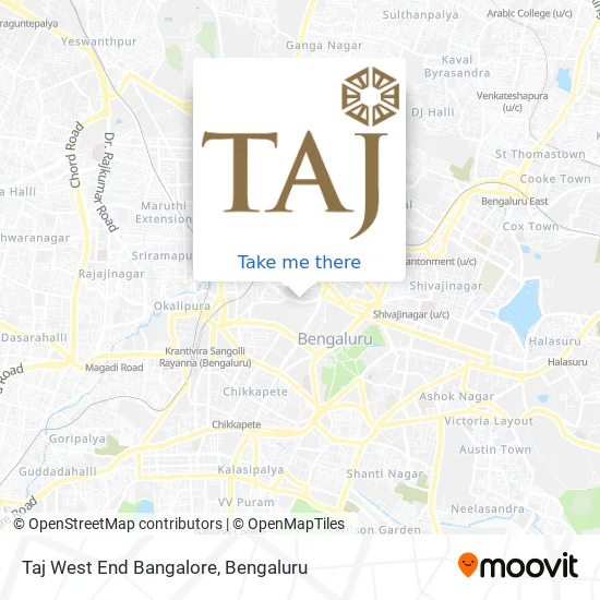 Taj West End Bangalore map