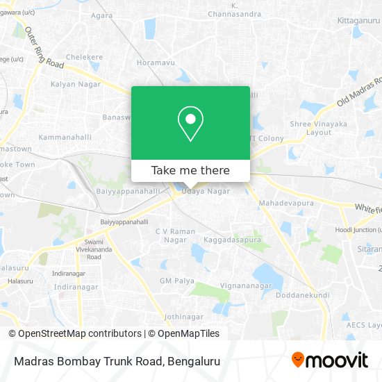 Madras Bombay Trunk Road map