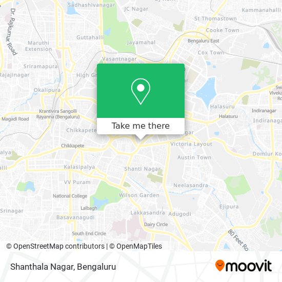 Shanthala Nagar map