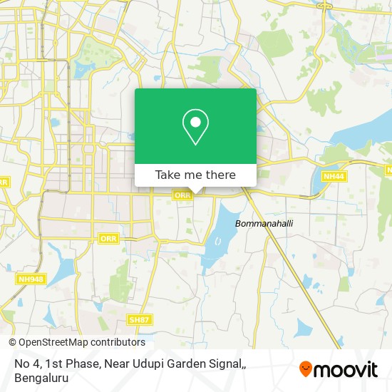 No 4, 1st Phase, Near Udupi Garden Signal, map