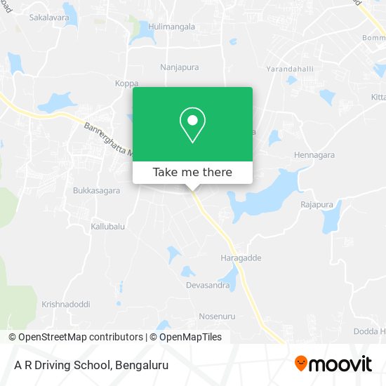 A R Driving School map