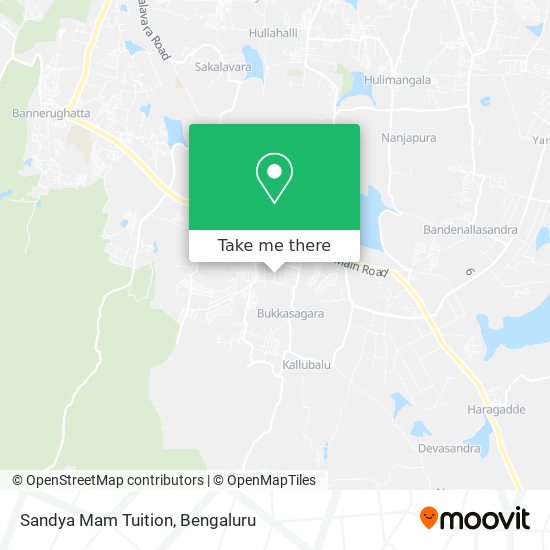 Sandya Mam Tuition map