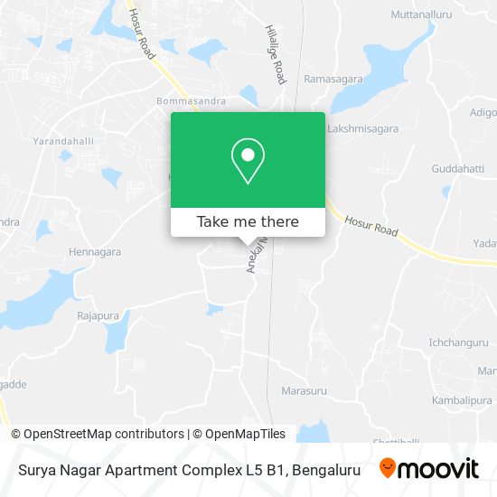 Surya Nagar Apartment Complex L5 B1 map