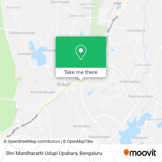 Shri Mandharathi Udupi Upahara map