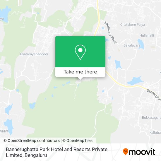 Bannerughatta Park Hotel and Resorts Private Limited map