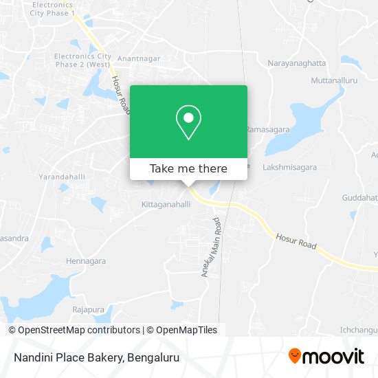 Nandini Place Bakery map