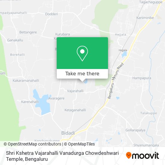 Shri Kshetra Vajarahalli Vanadurga Chowdeshwari Temple map
