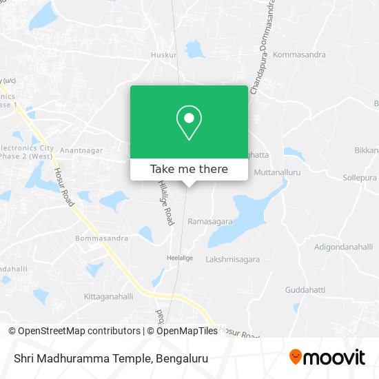 Shri Madhuramma Temple map
