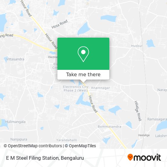 E M Steel Filing Station map