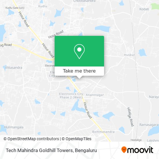 Tech Mahindra Goldhill Towers map