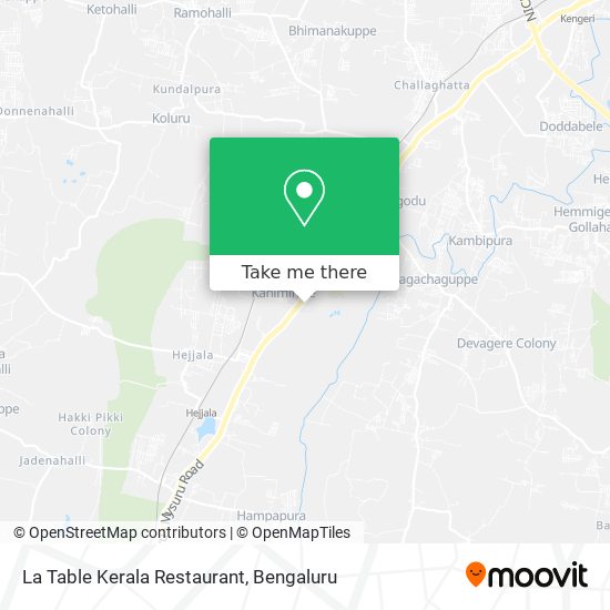 La Table Kerala Restaurant map