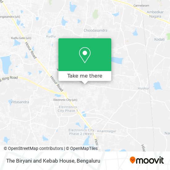 The Biryani and Kebab House map