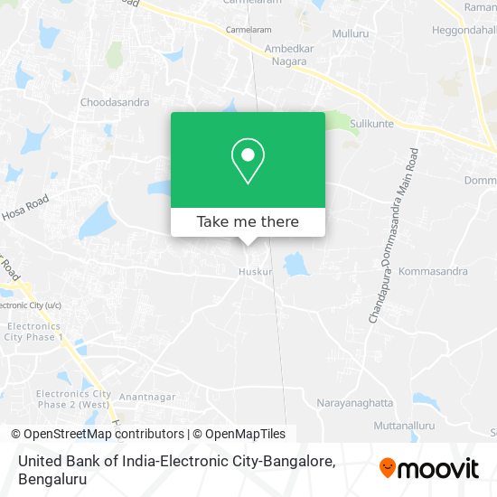 United Bank of India-Electronic City-Bangalore map