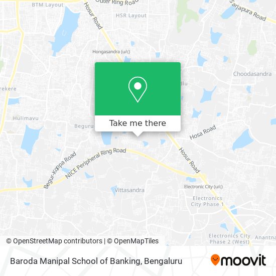 Baroda Manipal School of Banking map