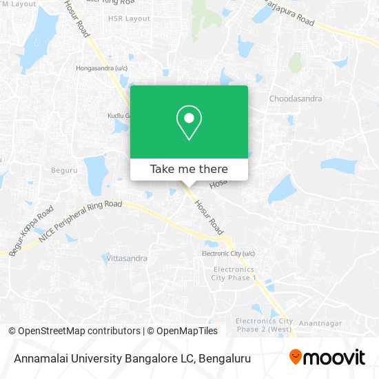 Annamalai University Bangalore LC map