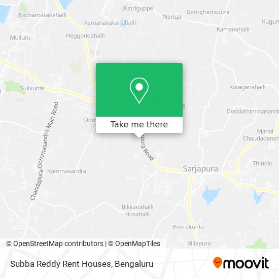 Subba Reddy Rent Houses map