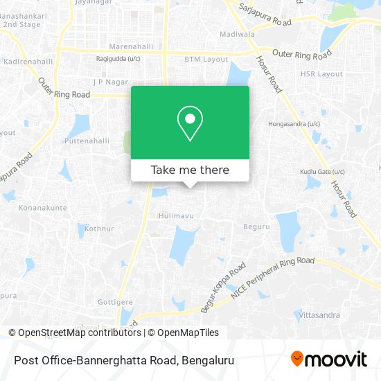 Post Office-Bannerghatta Road map