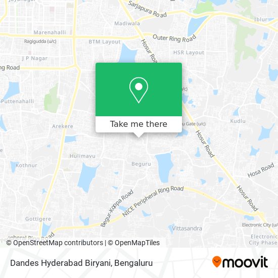 Dandes Hyderabad Biryani map