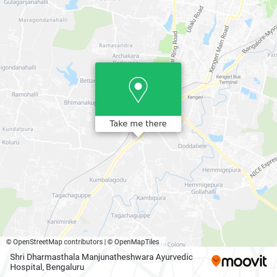 Shri Dharmasthala Manjunatheshwara Ayurvedic Hospital map