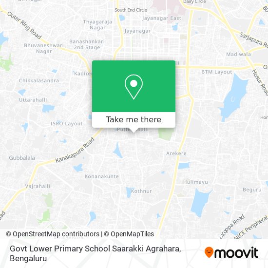 Govt Lower Primary School Saarakki Agrahara map