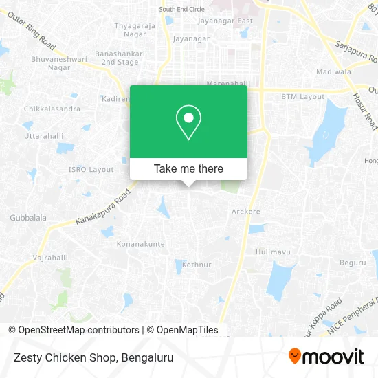 Zesty Chicken Shop map