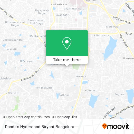 Dande's Hyderabad Biryani map