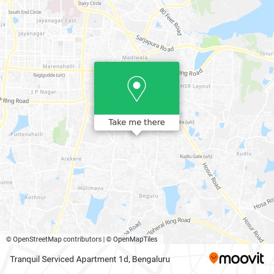 Tranquil Serviced Apartment 1d map