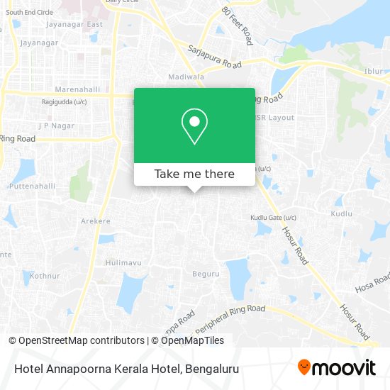 Hotel Annapoorna Kerala Hotel map