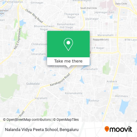 Nalanda Vidya Peeta School map