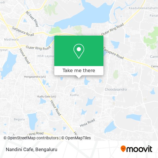 Nandini Cafe map