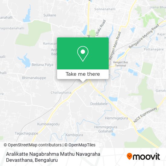 Aralikatte Nagabrahma Mathu Navagraha Devasthana map