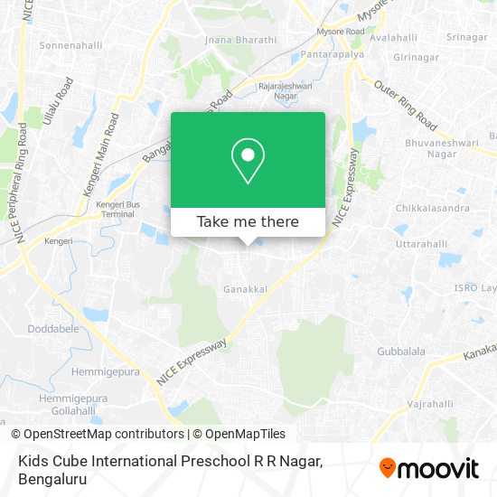 Kids Cube International Preschool R R Nagar map