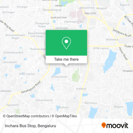 Inchara Bus Stop map