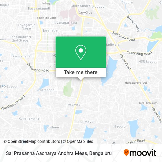 Sai Prasanna Aacharya Andhra Mess map