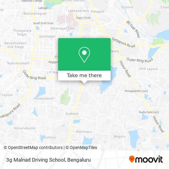 3g Malnad Driving School map