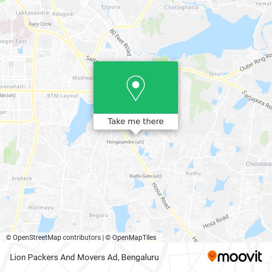 Lion Packers And Movers Ad map