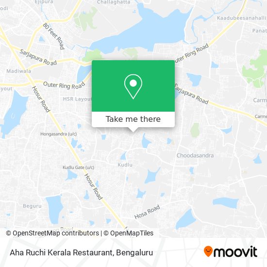 Aha Ruchi Kerala Restaurant map