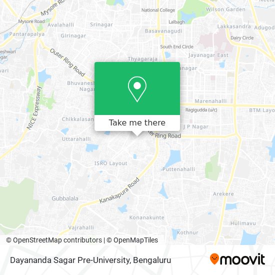 Dayananda Sagar Pre-University map