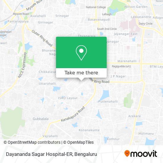 Dayananda Sagar Hospital-ER map