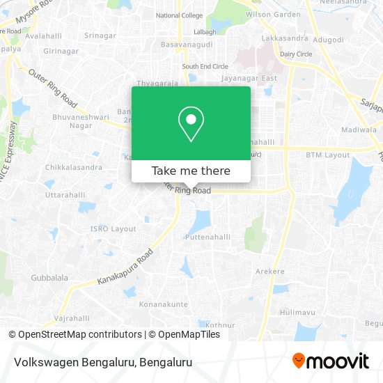 Volkswagen Bengaluru map